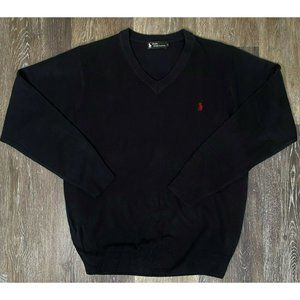 Polo Ralph Lauren Black Label Men's 100% Cashmere V-Neck Pullover Sweater sz L
